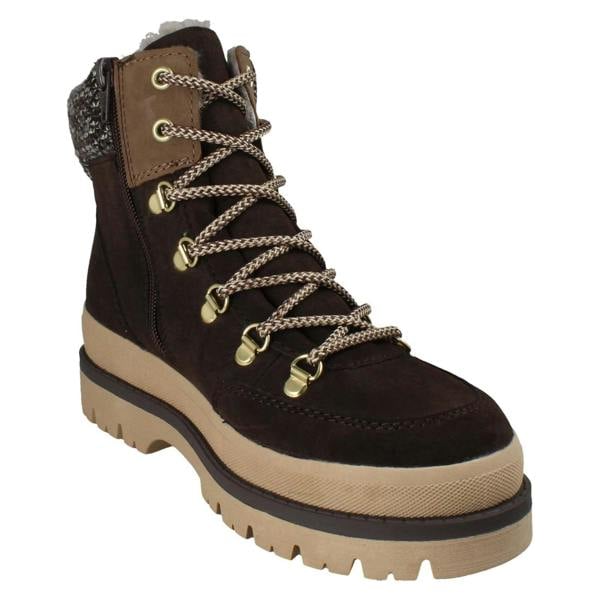 Rieker Ladies Rieker TEX Warm Lined Platform Ankle Boots Y6210