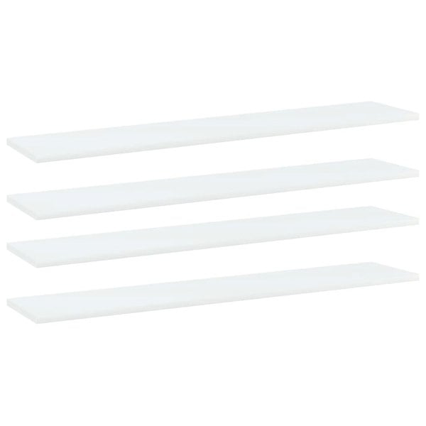 Berkfield Bookshelf Boards 4 pcs White 100x20x1.5 cm Engineered Wood