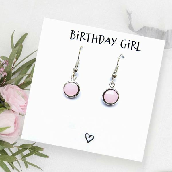 Aye Do Gifts Birthstone Earrings & Birthday Girl Card
