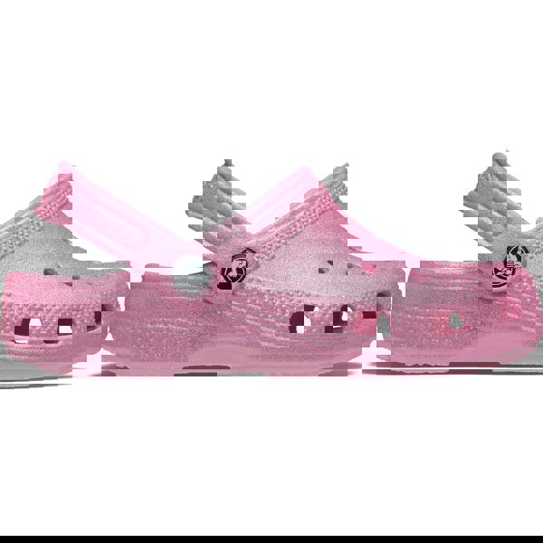 Crocs Classic Glitter Thermoplastic Pink Tweed Glitter Loafers