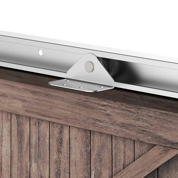 Bobobiy 6FT Modern Sliding Barn Door Closet Hardware Track Kit Track System Unit for Single Wooden Door
