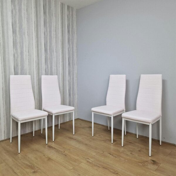 Kosy Koala Dining Chairs Set of 4 Pink Faux Leather Kitchen Chairs Dining Room Furniture