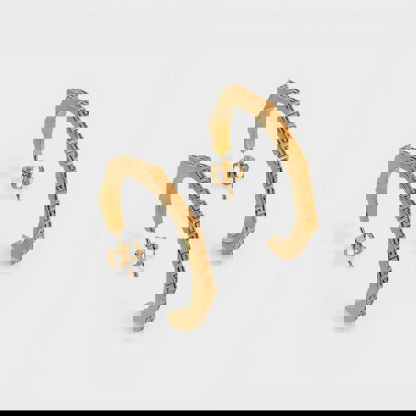 Versace Hex Greca Earrings Gold