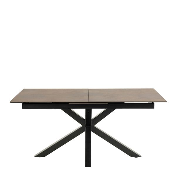 Furniture To Go Heaven Extendable Dining Table with Ceramic Rusty Brown Top 168cm