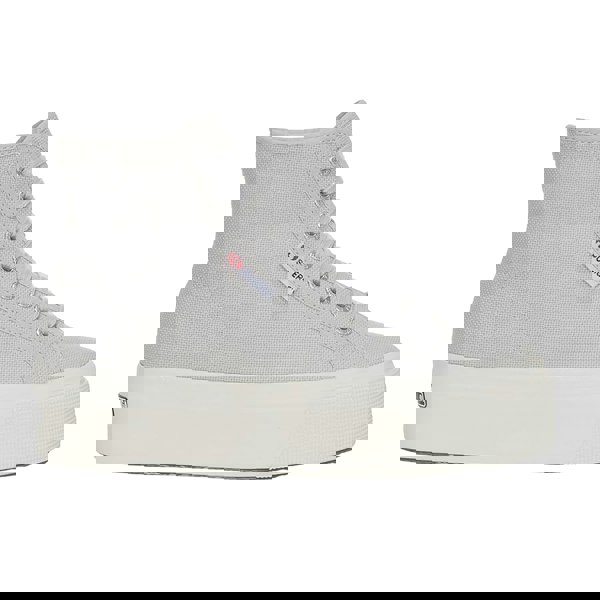 Superga Womens 2708 Lace Up High Tops - Grey Silver/Avorio