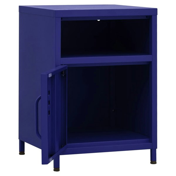 Berkfield Nightstand Navy Blue 35x35x51 cm Steel