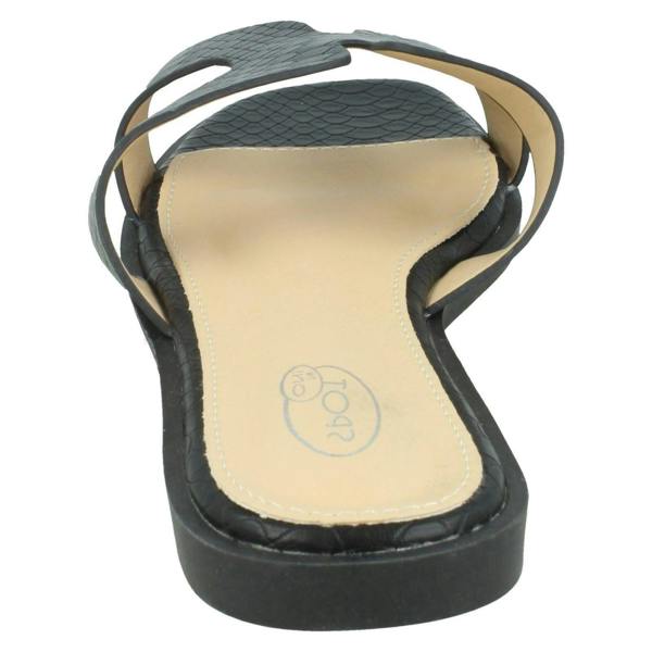 Spot On Ladies Spot On Croc Print Mules F00298