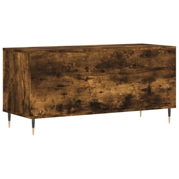 Berkfield Record Cabinet Smoked Oak 100x38x48 cm Engineered Wood