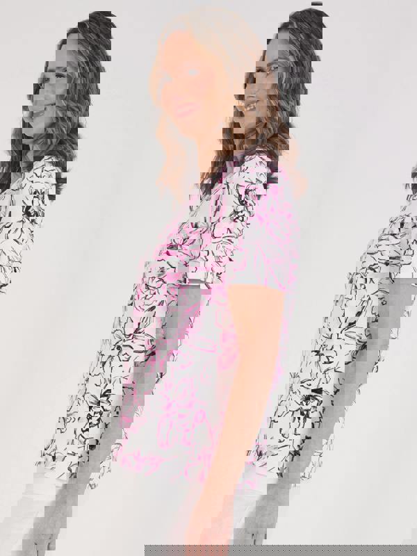 TIGI Sketch Orchid Print Top