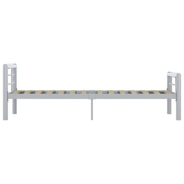 Berkfield Bed Frame Grey and White Metal 90x200 cm