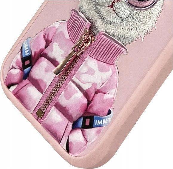 Nimmy Friends Cool & Cute 2.0 Cat Case for iPhone 16 Pro 6.3" Pink - N-KM-iP16-Pro-04