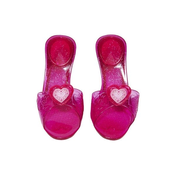Bristol Novelty Girls Heart Jelly Shoes - Pink