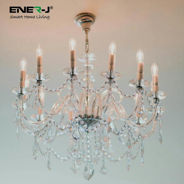 ENER-J LED Candle Light Bulbs 4W E14 Base, Warm White 2700K (Pack of 10pcs)
