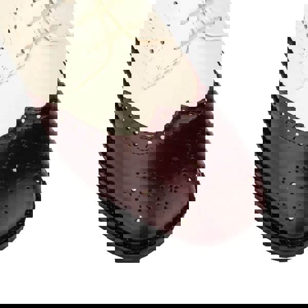 Embassy London Eton - Burgundy & Cream - Women's square toe leather lace-up