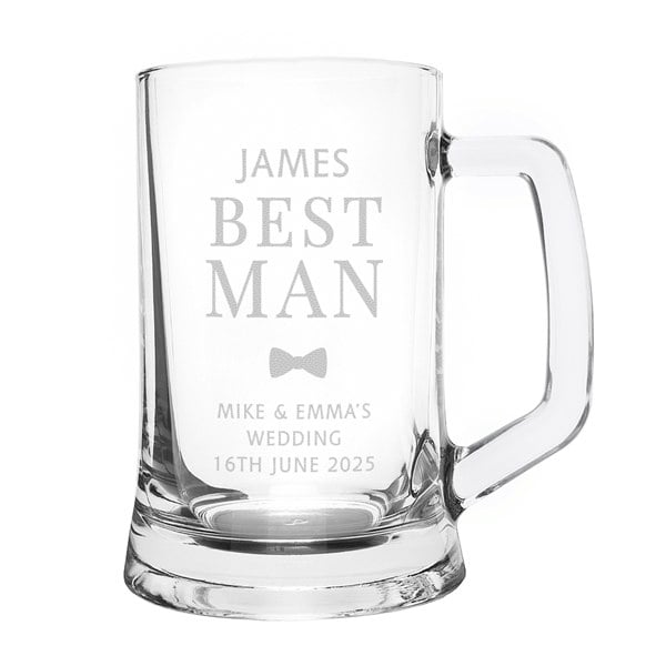 Personalised Memento Company Personalised Best Man Pint Stern Tankard