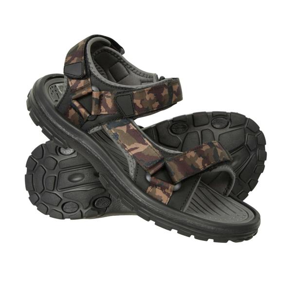 Mountain Warehouse Mens Crete Camo Sandals - Green/Black - 