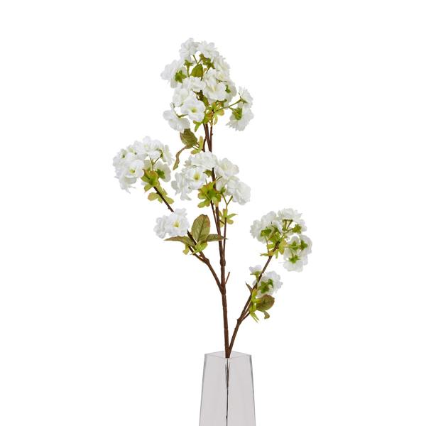 Wyld Haus Set of 3 Artificial Flowers Tall White Blossom Stems