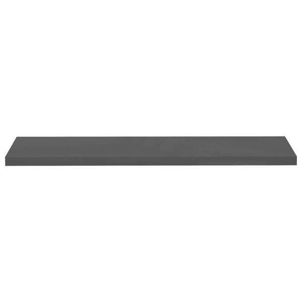 Berkfield Floating Wall Shelves 4 pcs High Gloss Grey 120x23.5x3.8 cm MDF