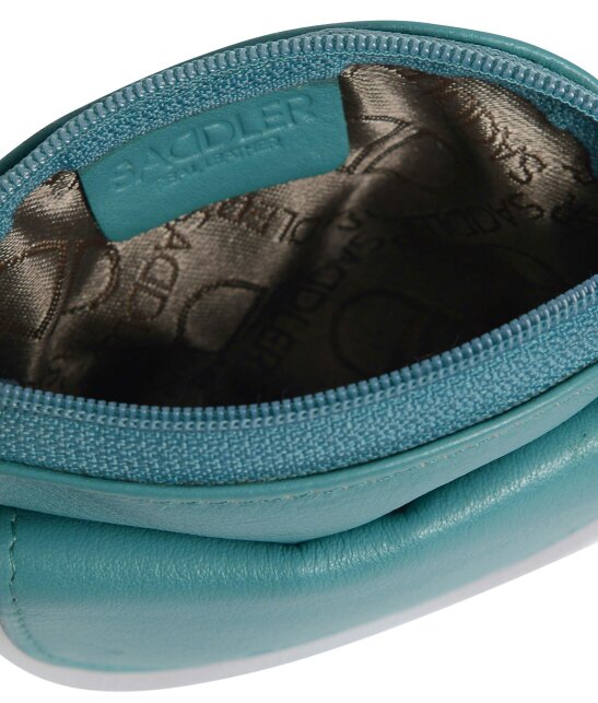 SADDLER Compact Leather Zip-Top Coin Purse "Molly" – Handmade by Saddler | RFID Protected & Gift Boxed | With Front Pocket & Interior Key Ring