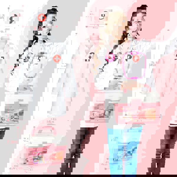 deAO Toys Kids Role Play Dentist Surgeon Vet Medical Light and Sound Electronic Stethoscope Lab Coat Cap Play Medical Equipmen