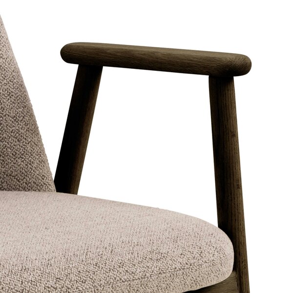 Wyld Haus Set of 2 Kampala Beige Monza Upholstered Dining Chairs With Armrest