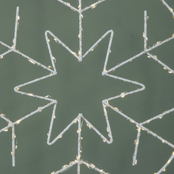 Samuel Alexander 48cm x 38cm Light up Hanging Christmas Snowflake Bauble with 250 Warm White LEDs