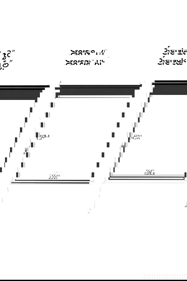 Living and Home 120" Black Crossbar Electric Motorized Projector Screen with Remote