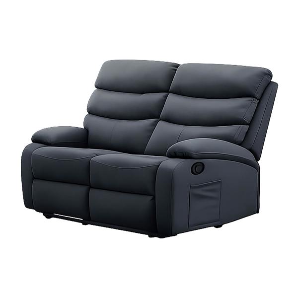 Kudlhome 2 Seater Manual Recliner Sofa, Dark Grey