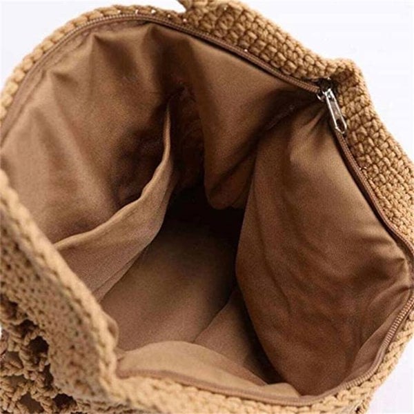 Woven Rattan Natural Straw Bag | Summer Beach Tote for Shopping and Travel |  Shopper Market Bag | Straw Holiday Large Capacity Bag