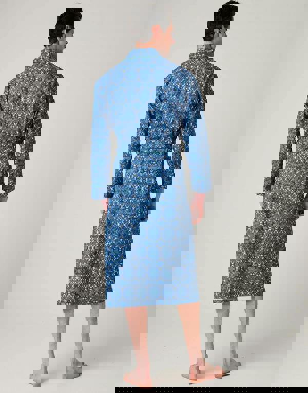 British Boxers Men's Crisp Cotton Dressing Gown – Marrakesh Paisley