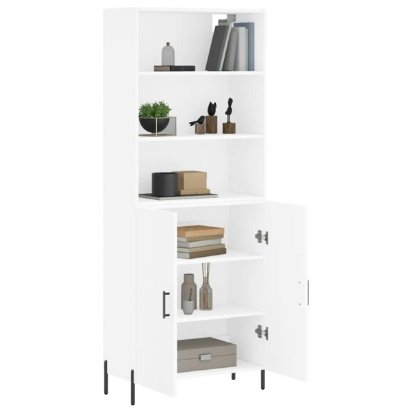 Berkfield Highboard White 69.5x34x180 cm Engineered Wood
