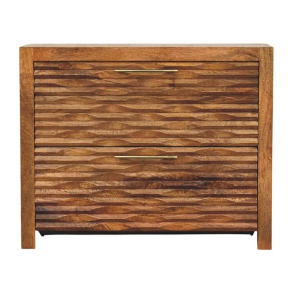 Artisan Furniture Solid Wood Amber Wavefront Cabinet