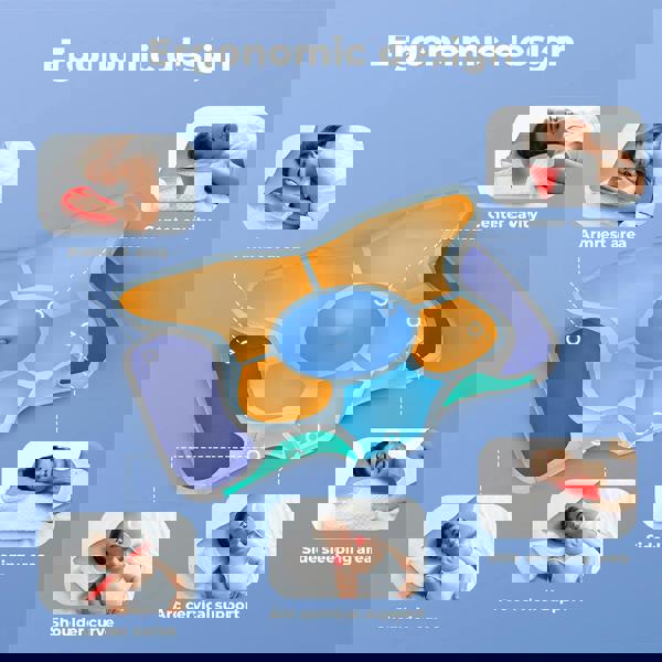 Lavio Ergonomic Memory Foam Pillow For Cervical Shoulder Orthopedic Pain Relief