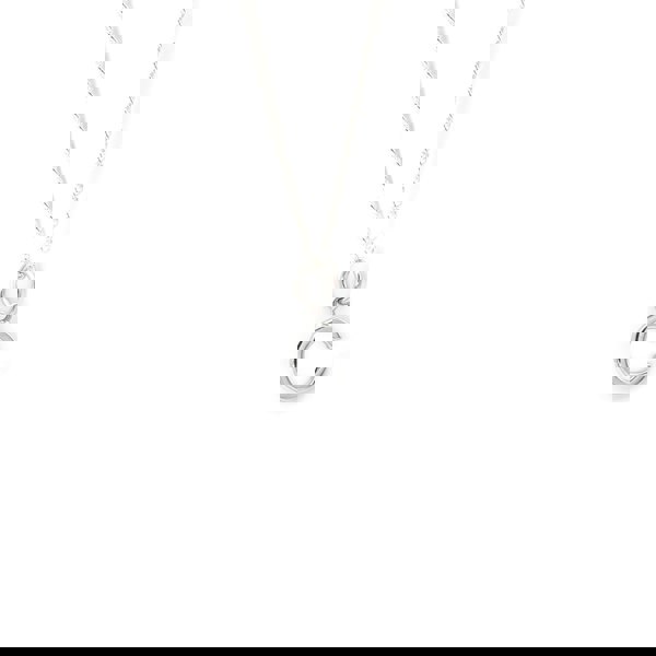 Say It With Dainty Block Initial Necklace - Sterling Silver