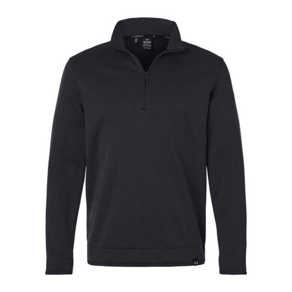 Under Armour Mens Quarter Zip Fleece Top - Black