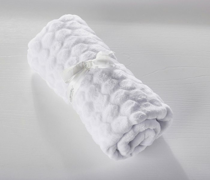 Kinder Valley Honeycomb Blanket White