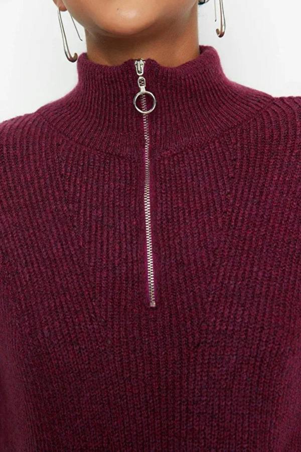 Hoxton Gal Soft-Textured Zip-Up Knit Sweater