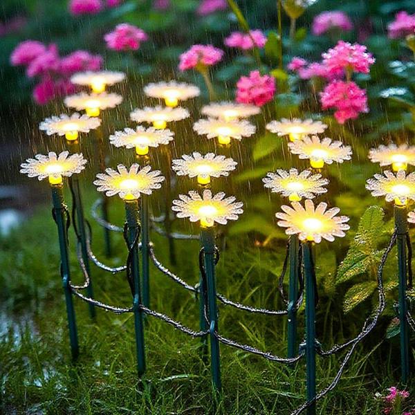 Leaper Solar-Powered Daisy-Shaped Ground Spike Lights