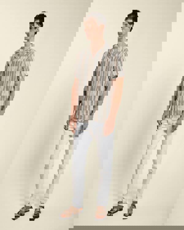 Larsson & Co Textured Stripe Short Sleeve Shirt