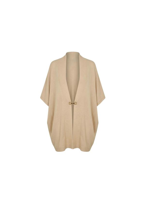 James Lakeland Relaxed Clasp Front Cover-Up - Beige