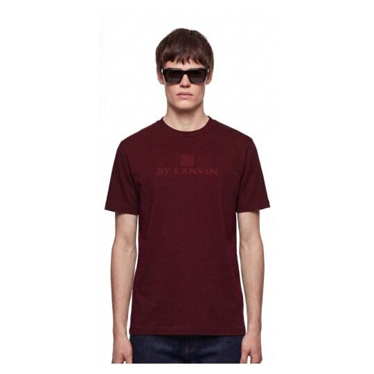 By Lanvin Central Logo Burgundy T-Shirt