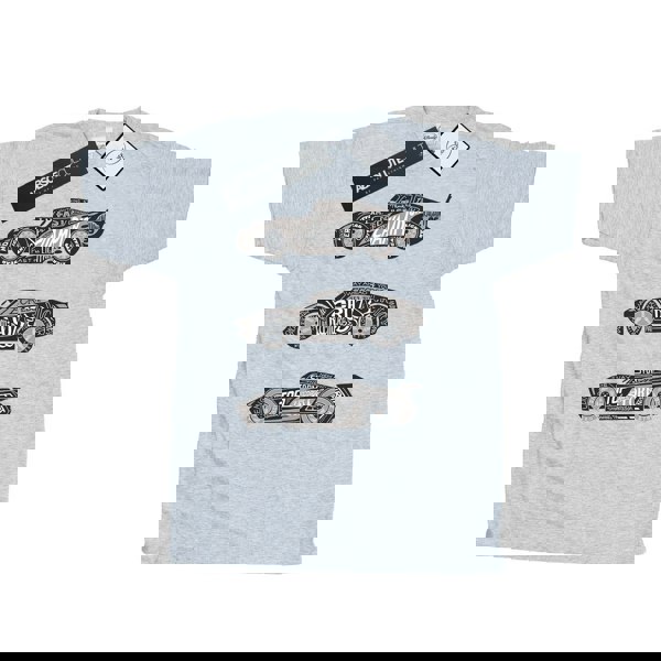 Disney Mens Cars Text Racers T-Shirt - Sports Grey