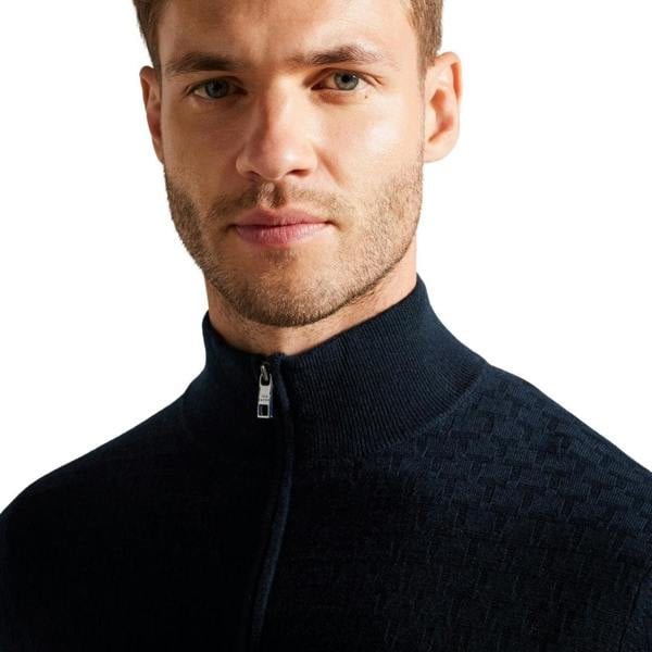 Ted Baker MMK KURNLE Ls T Stitch Knitted Half Zip 6