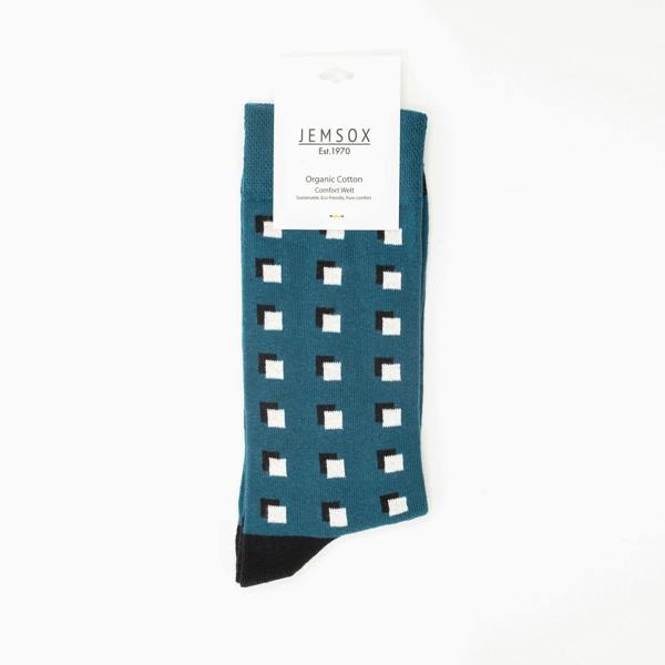 Jemsox 5pk Bordeaux & Manor Green Quintet - Organic Cotton Comfort Welt Socks (One Size UK 9-12)