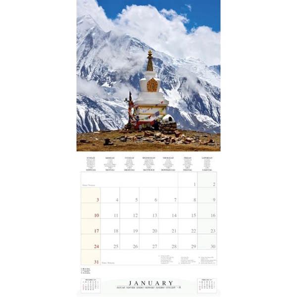 Himalaya Calendar 2027, Wall Calendars, Month To View, Travel, Gift