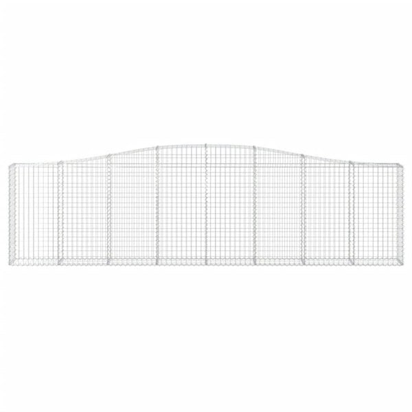 Berkfield Arched Gabion Baskets 2 pcs 400x30x100/120 cm Galvanised Iron