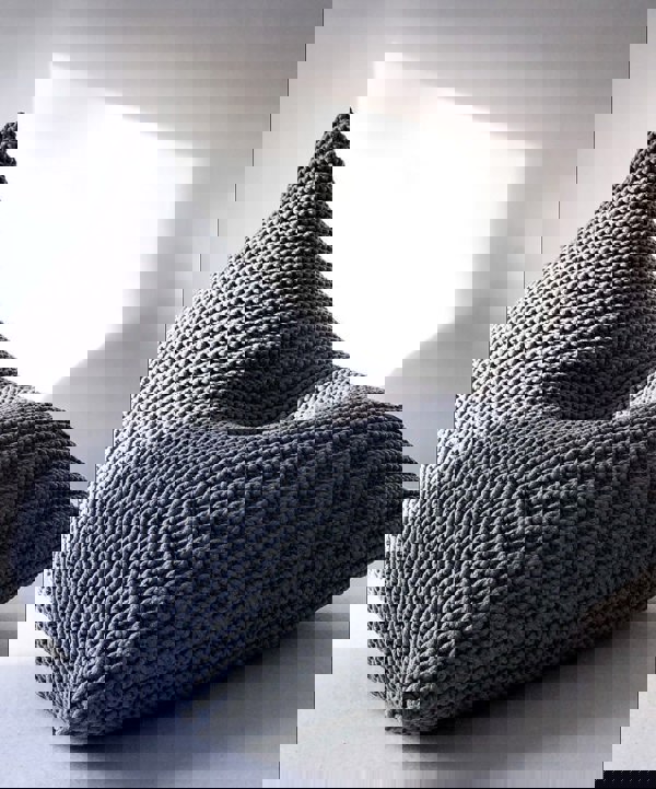 Knitted bean bag DARK GREY - Zuri House