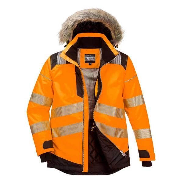 PW3 Hi-Vis Winter Parka Jacket Portwest