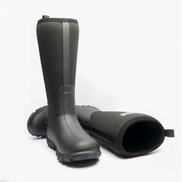 Mud Dogs RUTLAND TALL Neoprene Wellington Boots Black