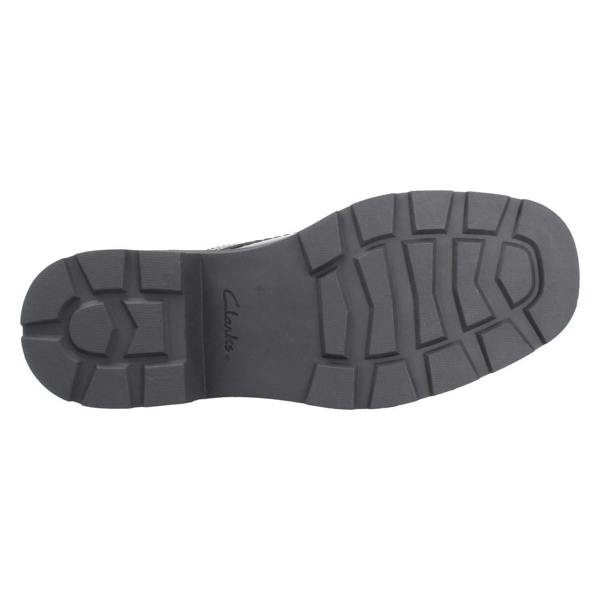 Clarks Girls Clarks Scalloped Edge Chunky Sole School Shoes Eris Pure